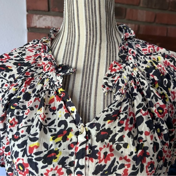 Apiece Apart Los Altos Floral Print Poplin Cotton Top Sz 6 - Picture 3 of 8